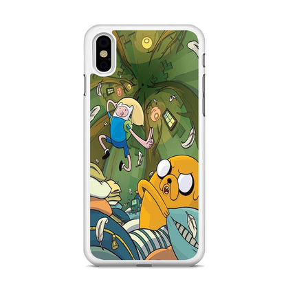 Adventure Time Flying iPhone X Case-Oxvistore