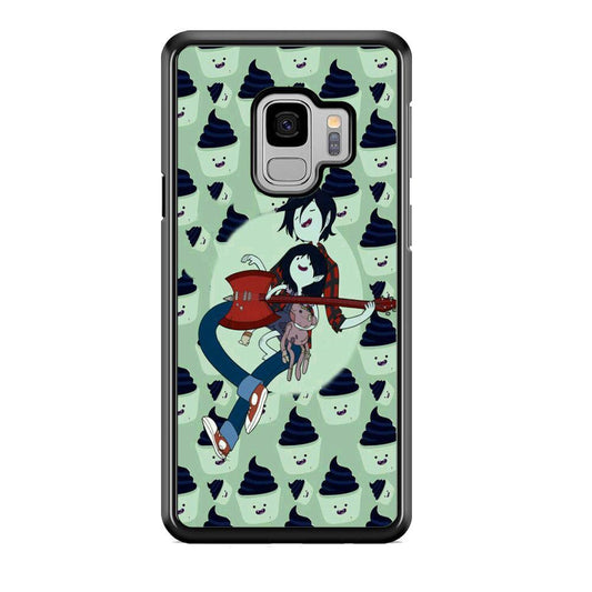 Adventure Time Marshall Lee Playing Guitar Samsung Galaxy S9 Case-Rubber Black (2D Case)-Oxvistore