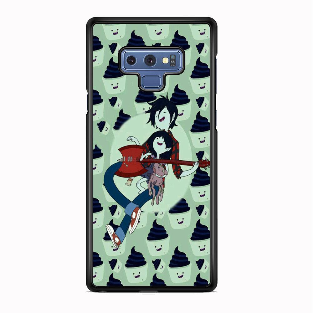 Adventure Time Marshall Lee Playing Guitar Samsung Galaxy Note 9 Case-Rubber Black (2D Case)-Oxvistore