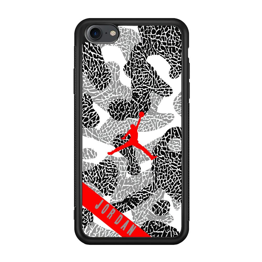 Air Jordan Absolute Patern iPhone 7 Case-Rubber Black (2D Case)-Oxvistore