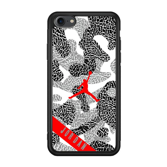 Air Jordan Absolute Patern iPhone 7 Case-Rubber Black (2D Case)-Oxvistore