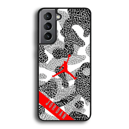Air Jordan Absolute Patern Samsung Galaxy S22 Plus Case-Rubber Black (2D Case)-Oxvistore