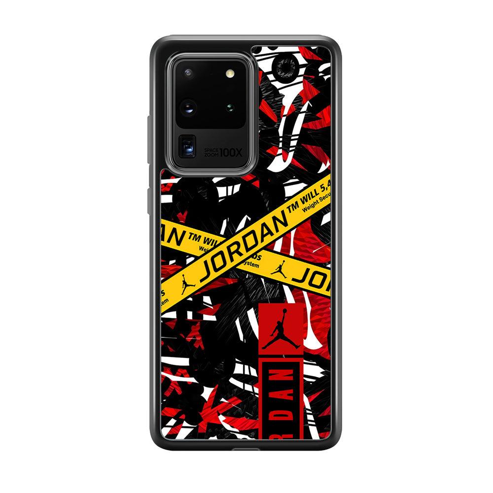 Air Jordan Abstract Camo Samsung Galaxy S20 Ultra Case-Rubber Black (2D Case)-Oxvistore