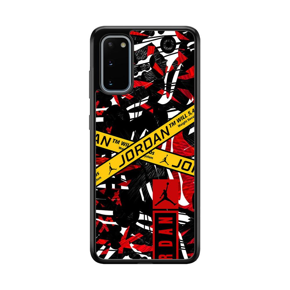 Air Jordan Abstract Camo Samsung Galaxy S20 Case-Rubber Black (2D Case)-Oxvistore