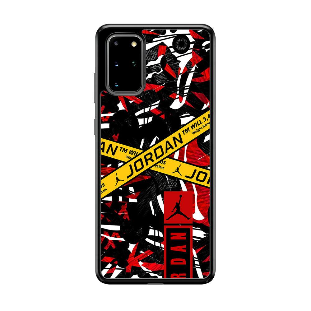 Air Jordan Abstract Camo Samsung Galaxy S20 Plus Case-Rubber Black (2D Case)-Oxvistore