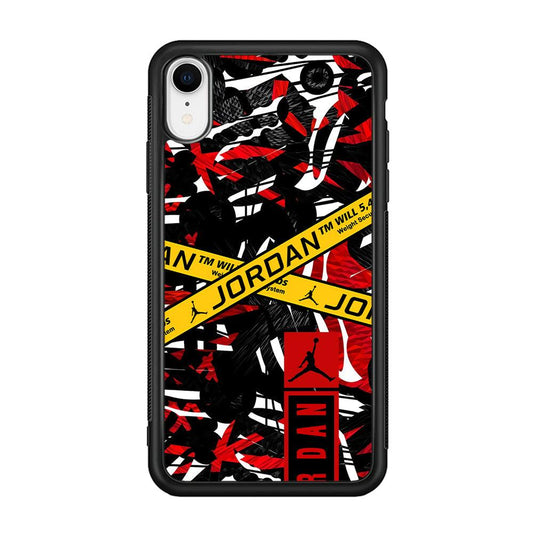 Air Jordan Abstract Camo iPhone XR Case-Rubber Black (2D Case)-Oxvistore