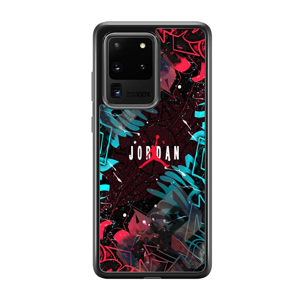 Air Jordan Beauty of Street Art Samsung Galaxy S20 Ultra Case-Rubber Black (2D Case)-Oxvistore
