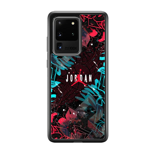 Air Jordan Beauty of Street Art Samsung Galaxy S20 Ultra Case-Rubber Black (2D Case)-Oxvistore