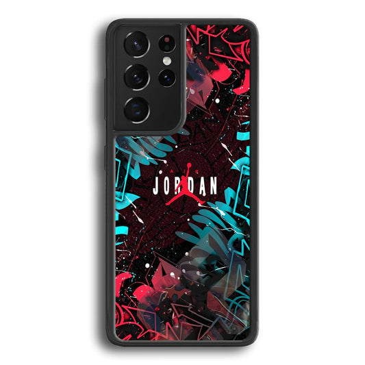Air Jordan Beauty of Street Art Samsung Galaxy S23 Ultra Case-Rubber Black (2D Case)-Oxvistore