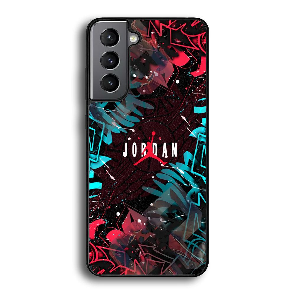 Air Jordan Beauty of Street Art Samsung Galaxy S22 Plus Case-Rubber Black (2D Case)-Oxvistore