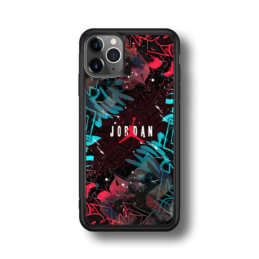 Air Jordan Beauty of Street Art iPhone 11 Pro Max Case-Rubber Black (2D Case)-Oxvistore
