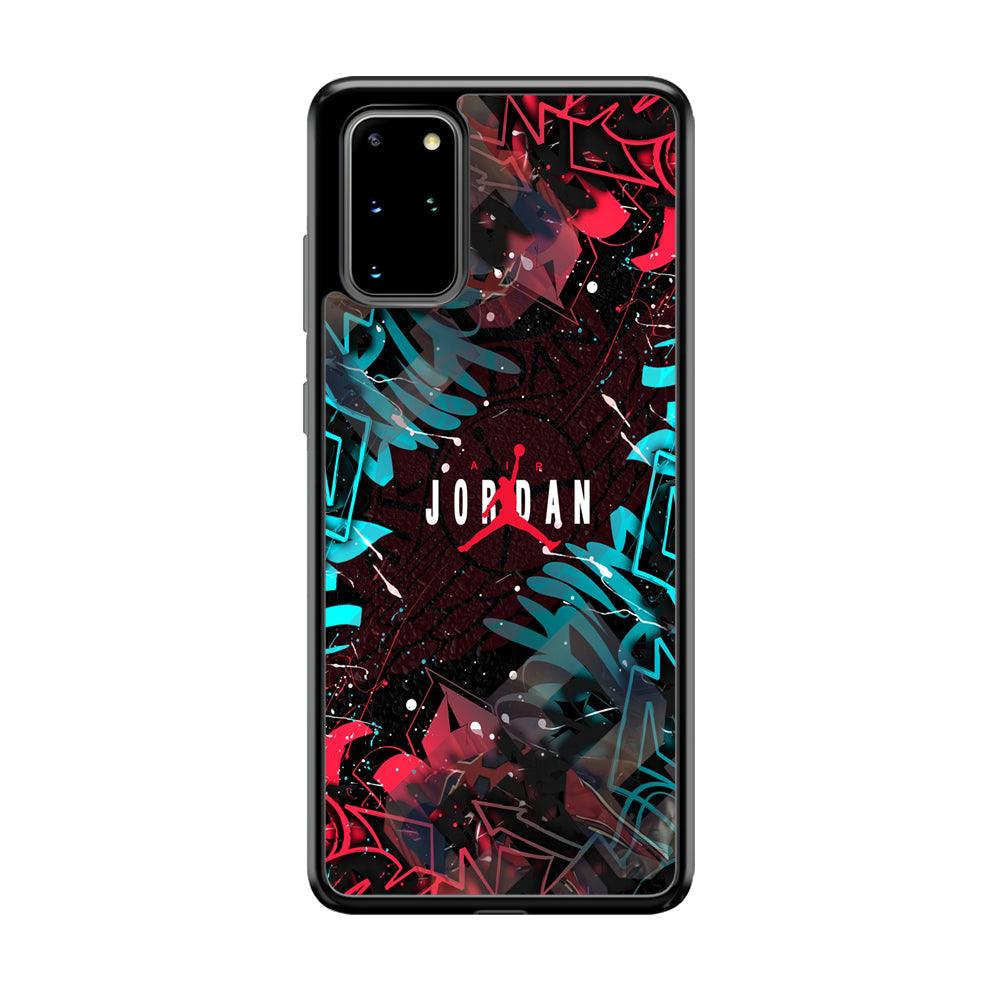 Air Jordan Beauty of Street Art Samsung Galaxy S20 Plus Case-Rubber Black (2D Case)-Oxvistore