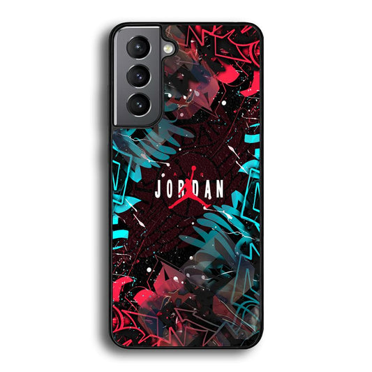 Air Jordan Beauty of Street Art Samsung Galaxy S22 Case-Rubber Black (2D Case)-Oxvistore