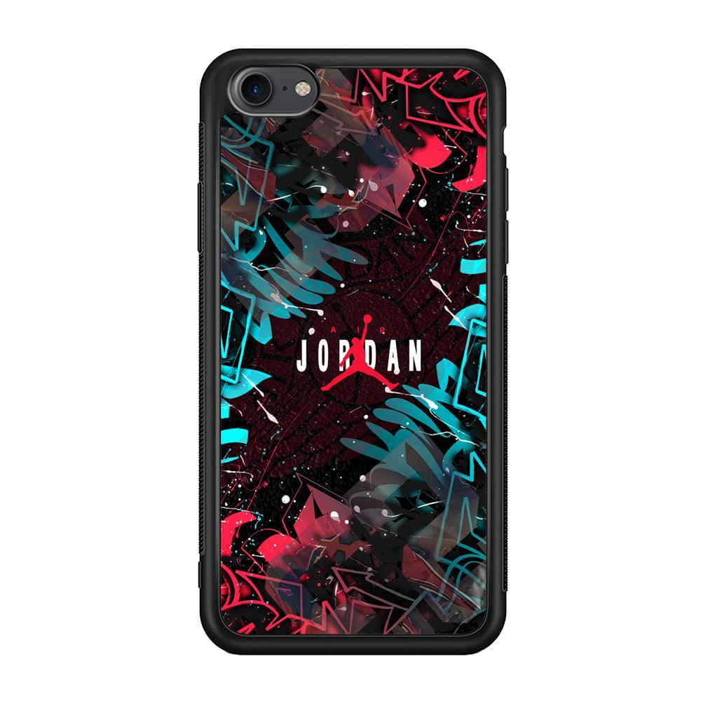 Air Jordan Beauty of Street Art iPhone 7 Case-Rubber Black (2D Case)-Oxvistore