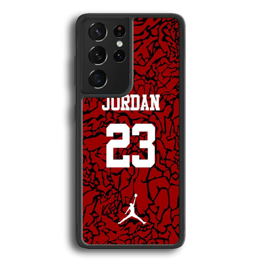 Air Jordan Black Patern 23 Samsung Galaxy S21 Ultra Case-Rubber Black (2D Case)-Oxvistore