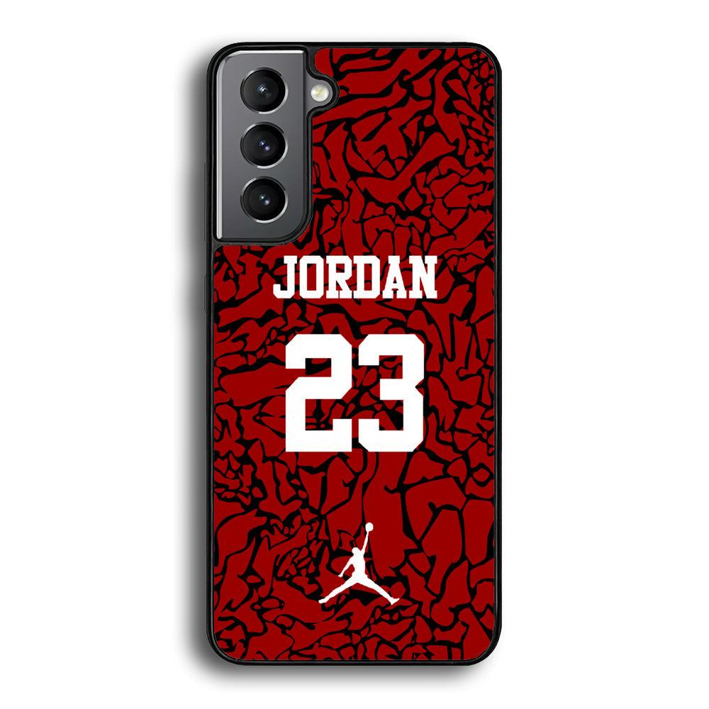 Air Jordan Black Patern 23 Samsung Galaxy S22 Plus Case-Rubber Black (2D Case)-Oxvistore