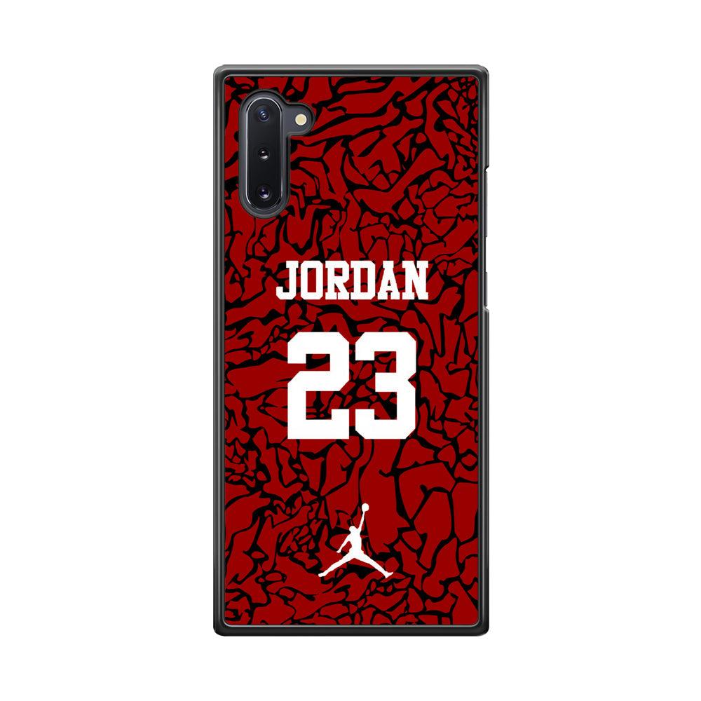 Air Jordan Black Patern 23 Samsung Galaxy Note 10 Case-Rubber Black (2D Case)-Oxvistore
