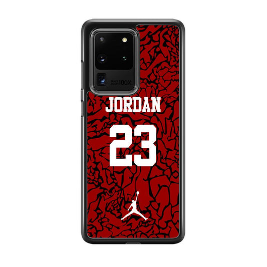 Air Jordan Black Patern 23 Samsung Galaxy S20 Ultra Case-Rubber Black (2D Case)-Oxvistore