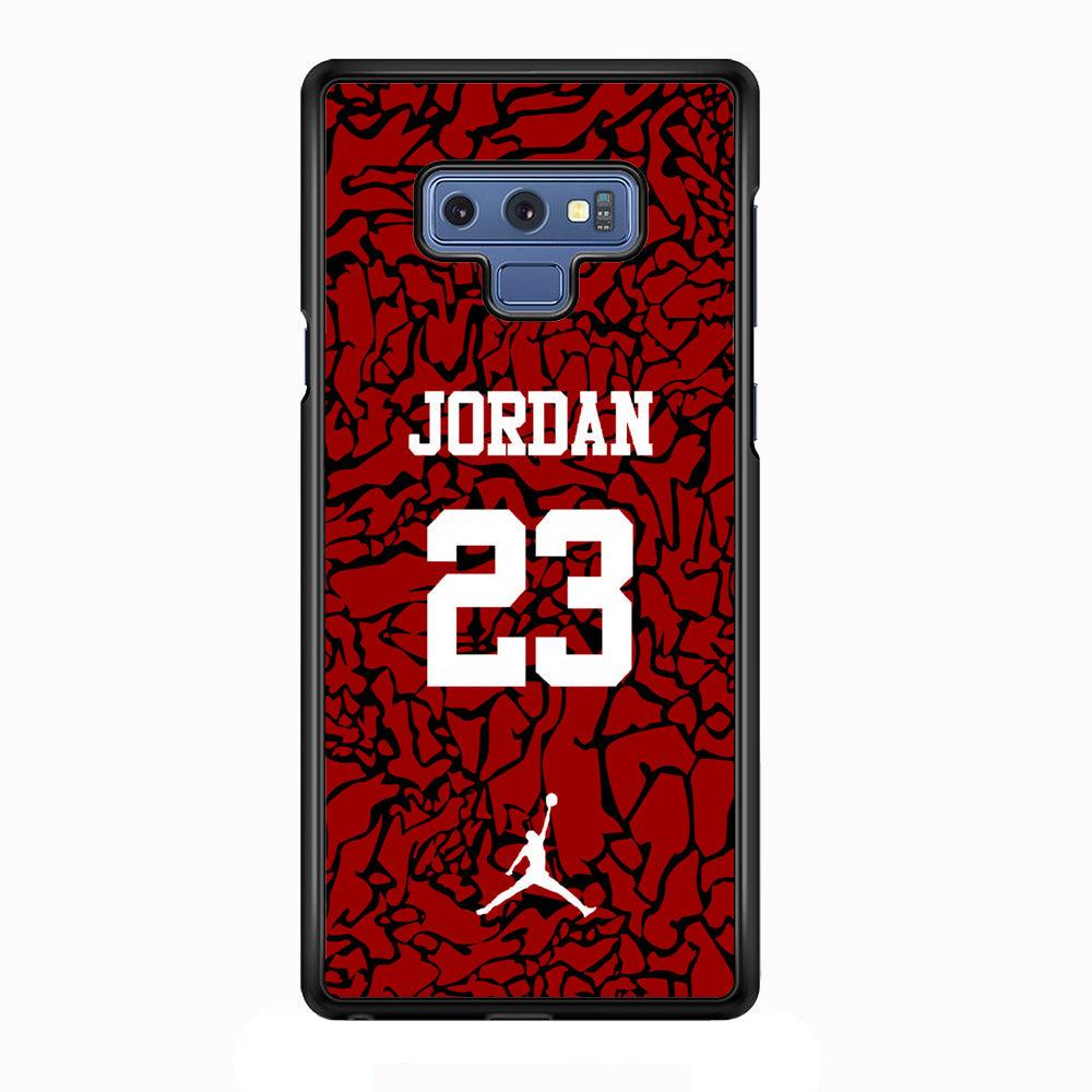 Air Jordan Black Patern 23 Samsung Galaxy Note 9 Case-Rubber Black (2D Case)-Oxvistore