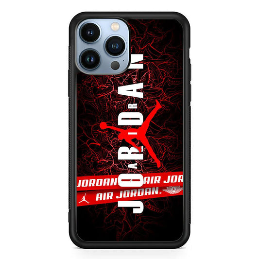 Air Jordan Bloom Inside iPhone 14 Pro Case-Rubber Black (2D Case)-Oxvistore
