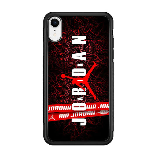 Air Jordan Bloom Inside iPhone XR Case-Rubber Black (2D Case)-Oxvistore