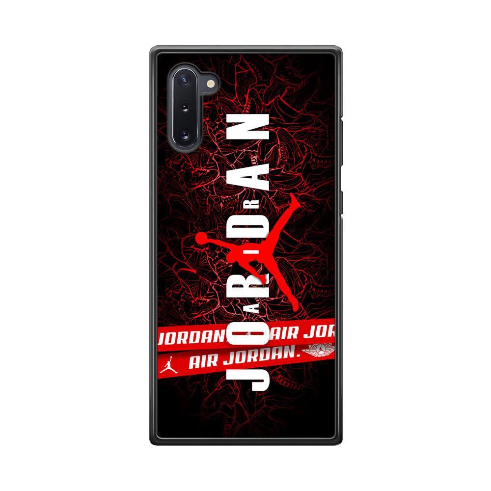 Air Jordan Bloom Inside Samsung Galaxy Note 10 Case-Rubber Black (2D Case)-Oxvistore