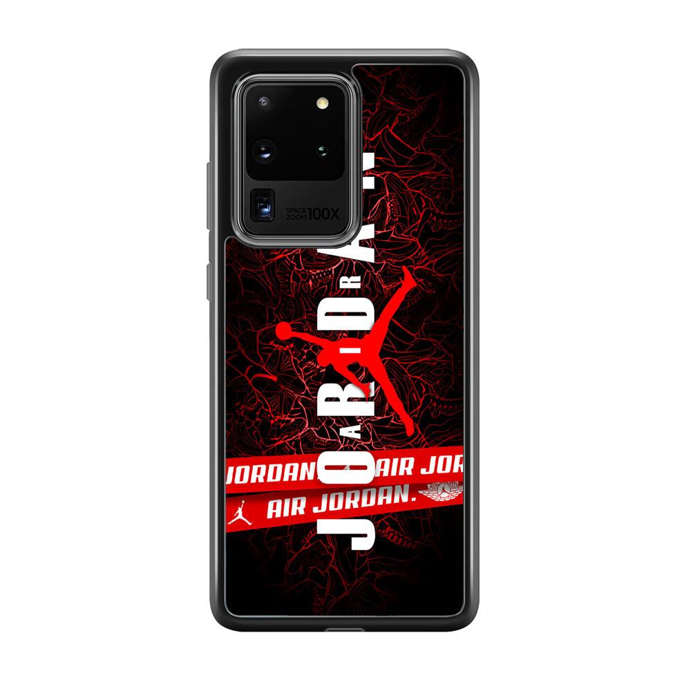 Air Jordan Bloom Inside Samsung Galaxy S20 Ultra Case-Rubber Black (2D Case)-Oxvistore