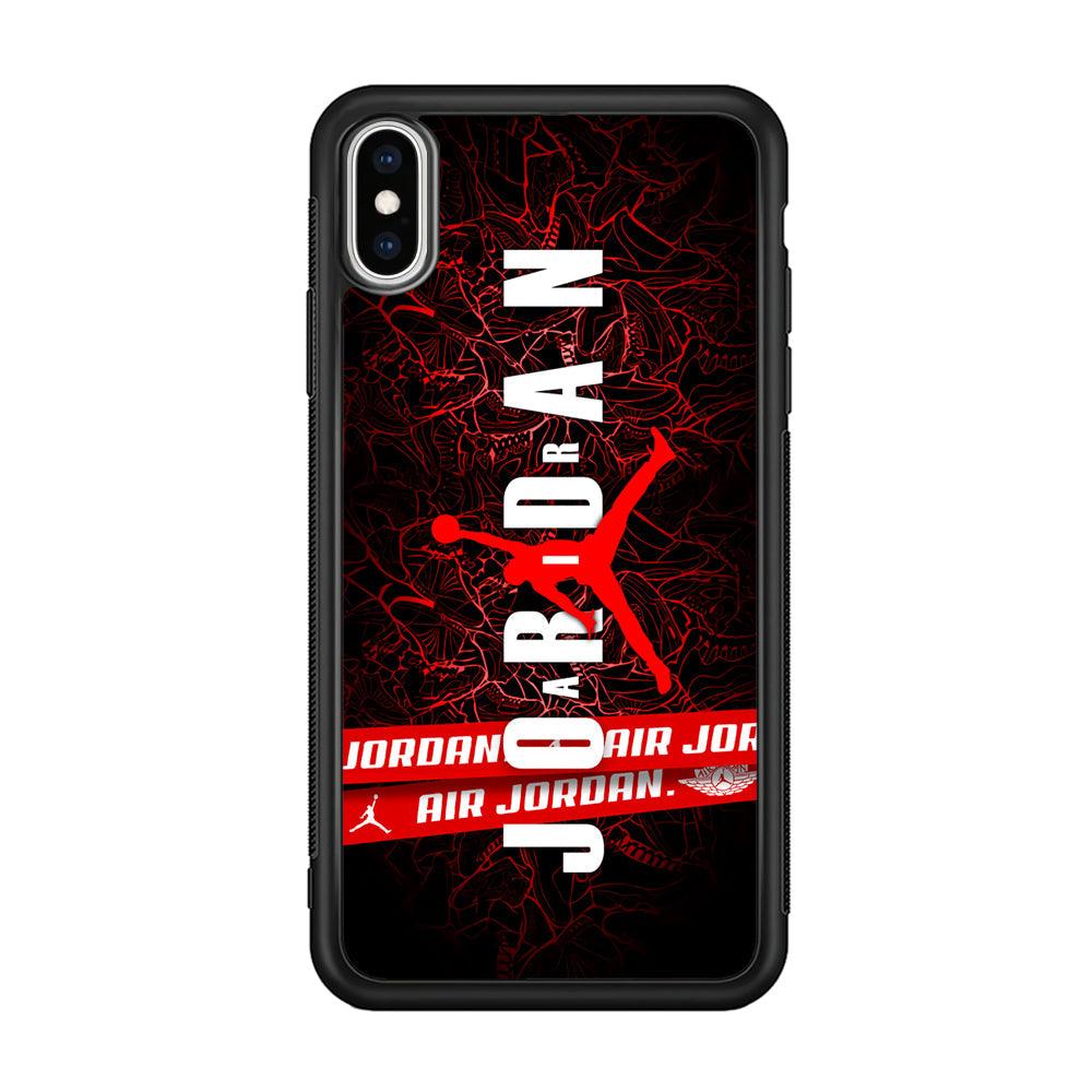 Air Jordan Bloom Inside iPhone Xs Max Case-Rubber Black (2D Case)-Oxvistore