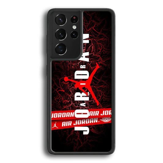 Air Jordan Bloom Inside Samsung Galaxy S22 Ultra Case-Rubber Black (2D Case)-Oxvistore