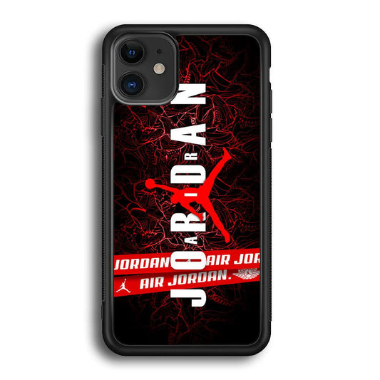 Air Jordan Bloom Inside iPhone 11 Case-Rubber Black (2D Case)-Oxvistore