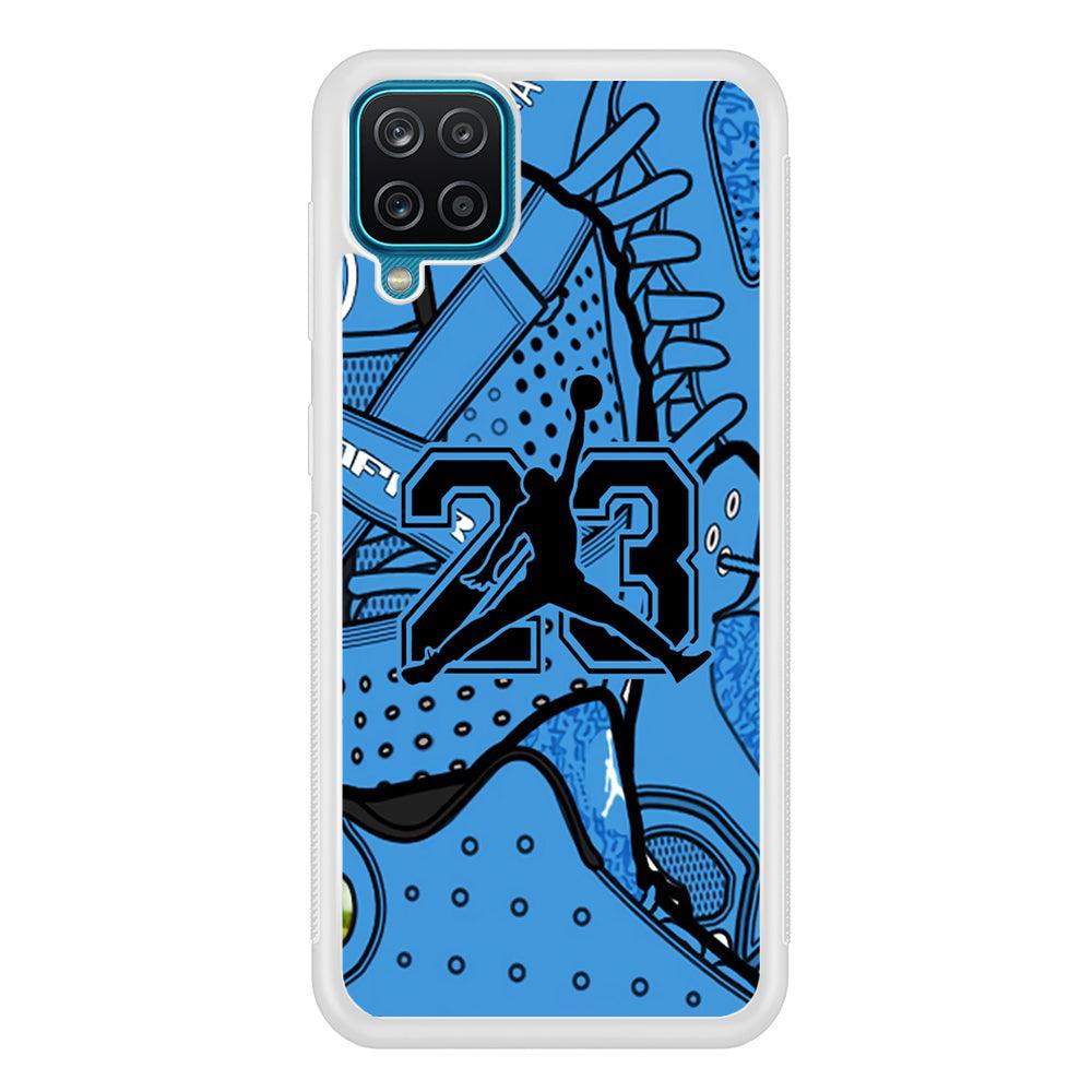 Air Jordan Blue World Samsung Galaxy A12 Case-Oxvistore