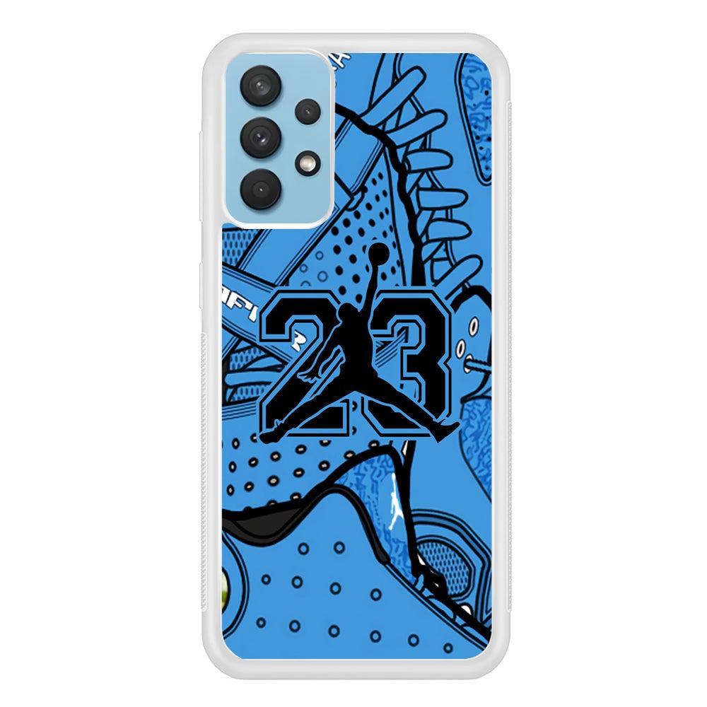 Air Jordan Blue World Samsung Galaxy A32 Case-Oxvistore