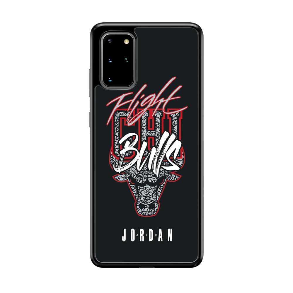 Air Jordan Born to Fight Samsung Galaxy S20 Plus Case-Rubber Black (2D Case)-Oxvistore
