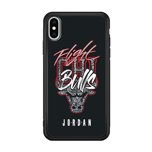 Air Jordan Born to Fight iPhone Xs Max Case-Rubber Black (2D Case)-Oxvistore