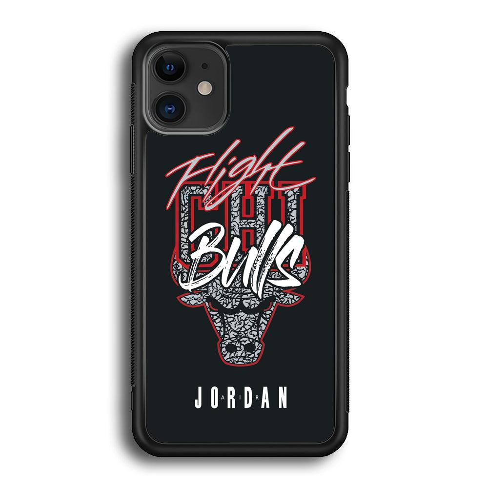 Air Jordan Born to Fight iPhone 11 Case-Rubber Black (2D Case)-Oxvistore