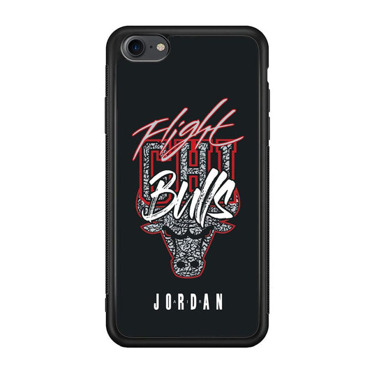 Air Jordan Born to Fight iPhone 7 Case-Rubber Black (2D Case)-Oxvistore