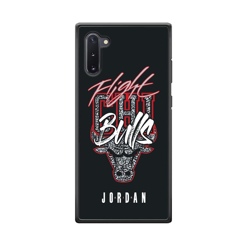 Air Jordan Born to Fight Samsung Galaxy Note 10 Case-Rubber Black (2D Case)-Oxvistore