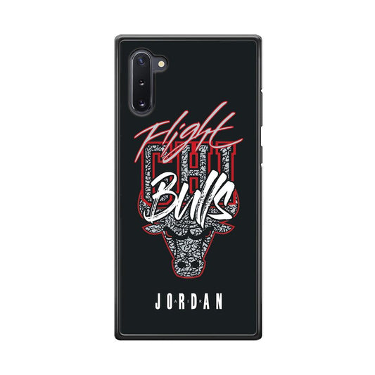 Air Jordan Born to Fight Samsung Galaxy Note 10 Case-Rubber Black (2D Case)-Oxvistore