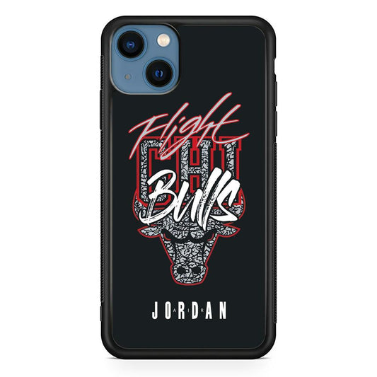 Air Jordan Born to Fight iPhone 15 Case-Rubber Black (2D Case)-Oxvistore