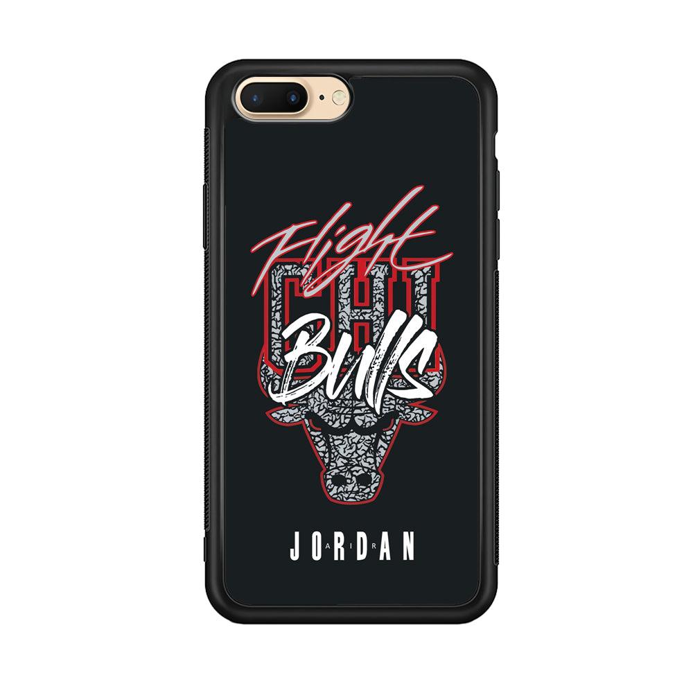 Air Jordan Born to Fight iPhone 7 plus Case-Rubber Black (2D Case)-Oxvistore