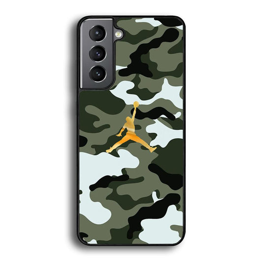 Air Jordan Camo Forest Beast Samsung Galaxy S24 Case-Rubber Black (2D Case)-Oxvistore