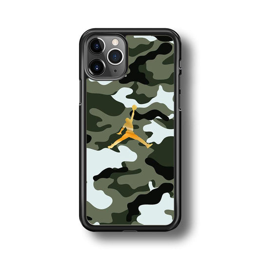 Air Jordan Camo Forest Beast iPhone 11 Pro Max Case-Rubber Black (2D Case)-Oxvistore