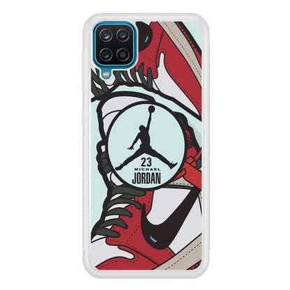 Air Jordan Circle in Collaboration Samsung Galaxy A12 Case-Oxvistore