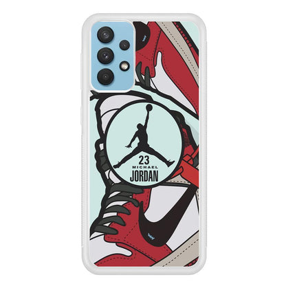 Air Jordan Circle in Collaboration Samsung Galaxy A32 Case-Oxvistore