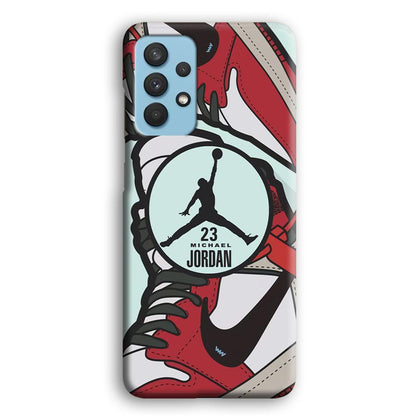 Air Jordan Circle in Collaboration Samsung Galaxy A32 Case-Oxvistore