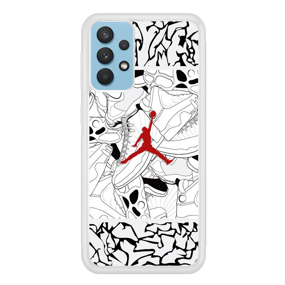 Air Jordan Collage of Soul Samsung Galaxy A32 Case-Oxvistore