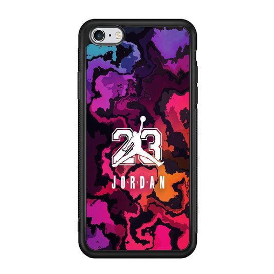 Air Jordan Colorful Smoke iPhone 6 Plus | 6s Plus Case-Rubber Black (2D Case)-Oxvistore