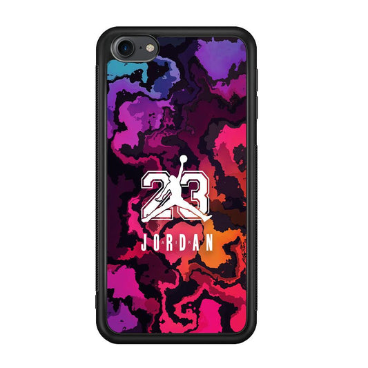Air Jordan Colorful Smoke iPod Touch 6 Case-Rubber Black (2D Case)-Oxvistore
