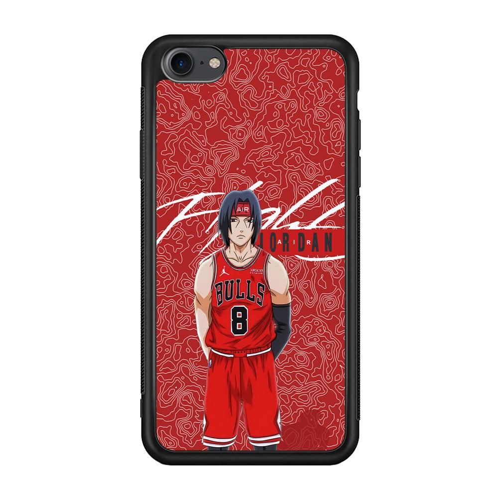 Air Jordan Cover from Itachi iPhone 7 Case-Rubber Black (2D Case)-Oxvistore