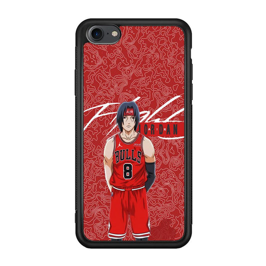 Air Jordan Cover from Itachi iPhone 7 Case-Rubber Black (2D Case)-Oxvistore